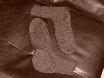 lace rib socks