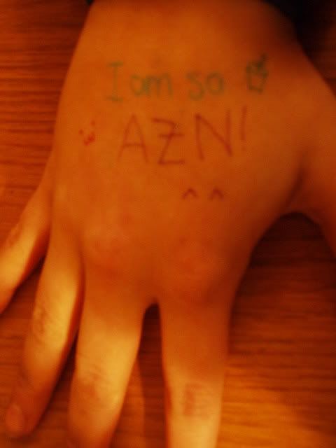 I'm not so desperate that I would have to write THAT on my own hand.