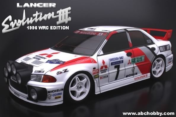 Mitsubishi Lancer Evo III 1996 WRC Edition by ABC Hobby Updated Bodyshell