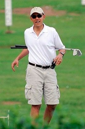 obama golf Pictures, Images and Photos
