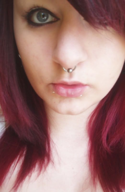 small septum piercing. It is a beautiful piercing.