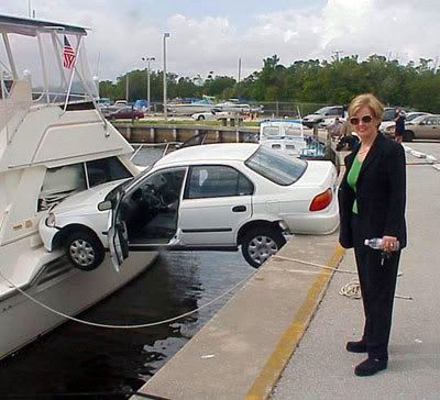 woman on car photo: Boat Car not_woman_drivers.jpg