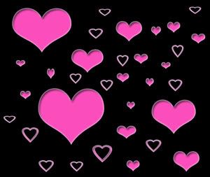 Pink And Black Hearts 59