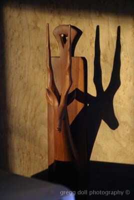Wooden carving and its shadow