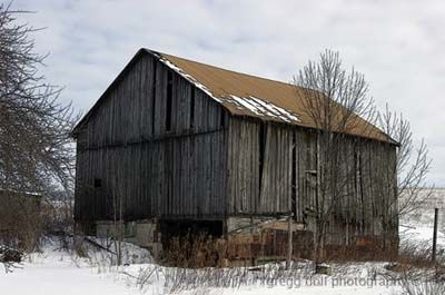 Barn in the snow