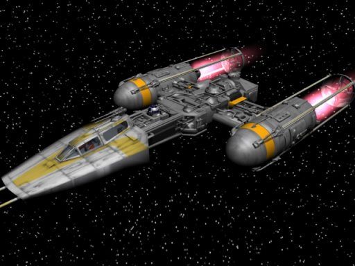 y wing fighter depiction