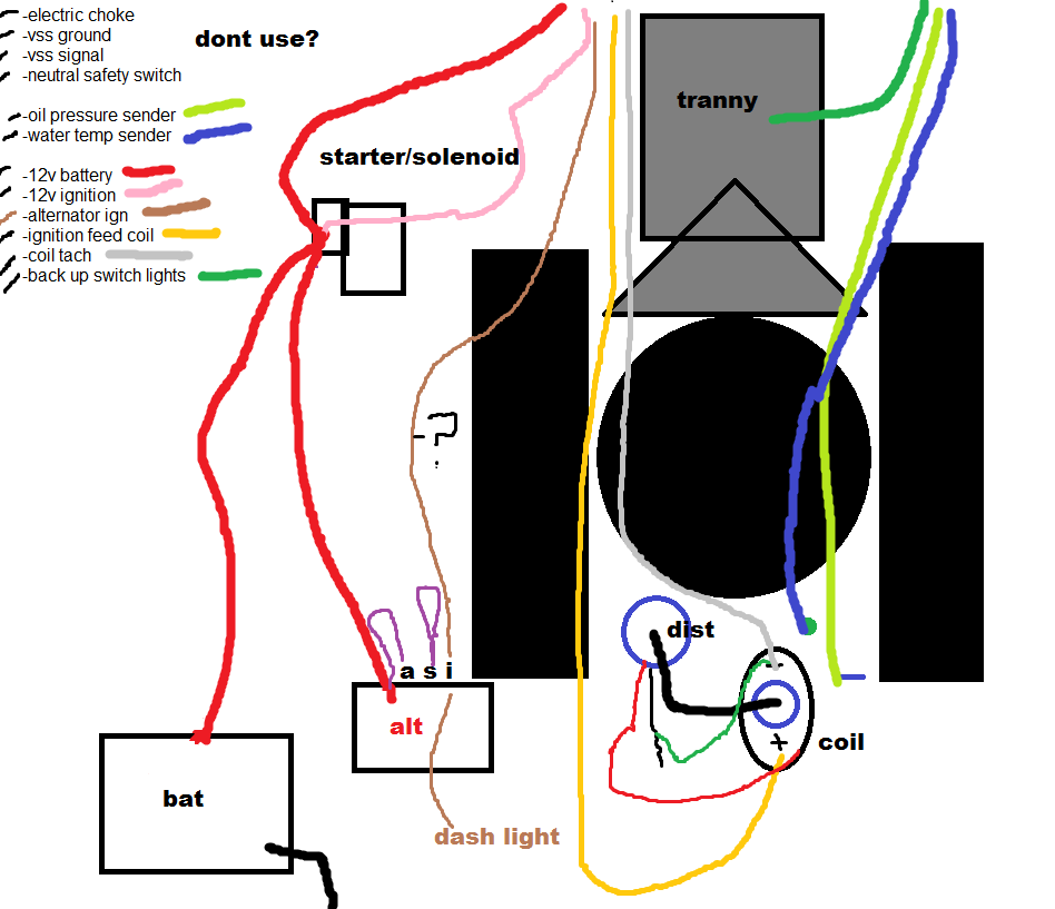 1966 With Carbureted 1994 5 0 Starter Solenoid Wiring Help
