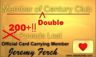 homemade Double Century card