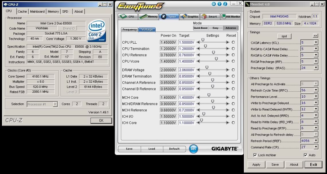 Intel i7 overclocking software