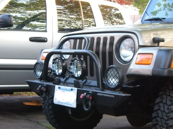 installing light bar on jeep bumper