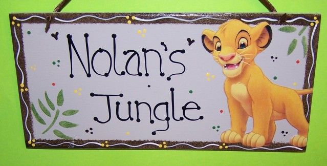 Lion King Simba Baby Kids Personalized Sign Room Nursery Crib Bedding