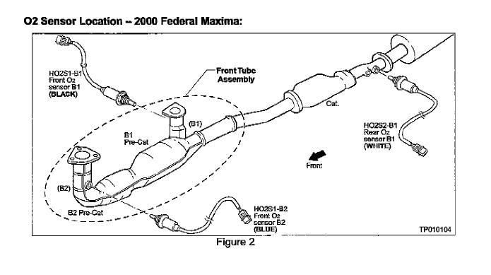 1998 Nissan maxima bank 1 sensor 1 #4