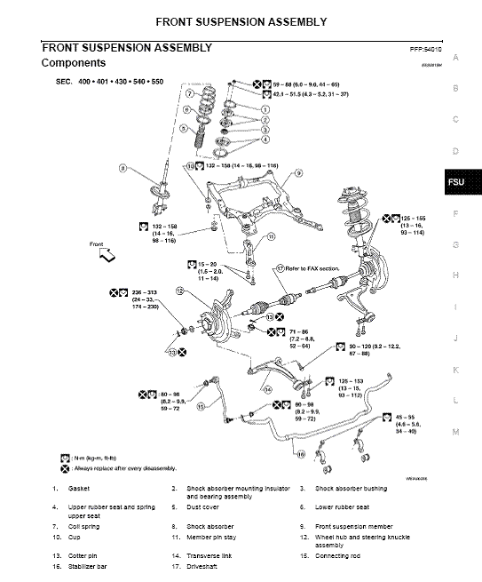 2004 Nissan maxima suspension diagram #3