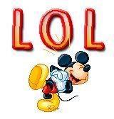 Mickey laughing out loud LOL