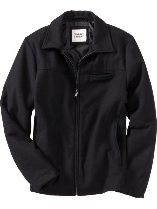 OLD NAVY MEN Winter WOOL ZIP UP Coat Jacket S M L XL 2XL 3XL MT LT XLT