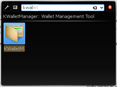 KWalletManager launch