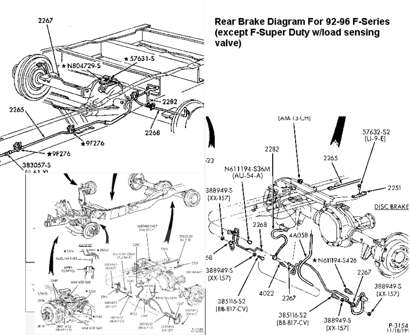 1997 Ford f350 brake line diagram #1