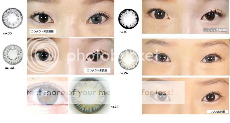 Expression Contacts Color Chart