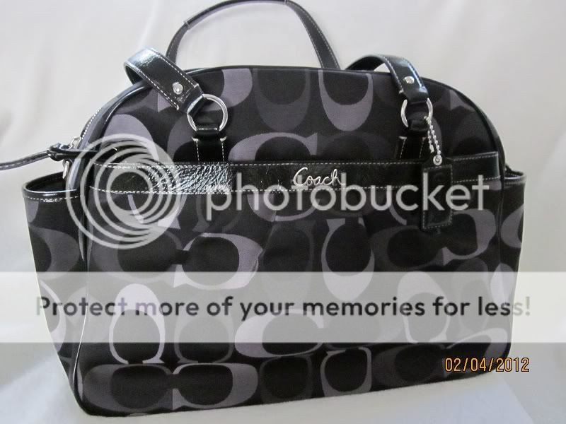 New Authentic Coach ADDISON 3 Color Black SIGNATURE BABY DIAPER BAG 