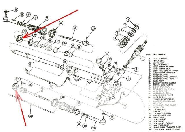 Ford focus steering rack diagram