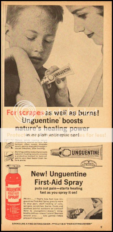 1961 vintage ad for Unguentine First Aid Spray -021012 | eBay