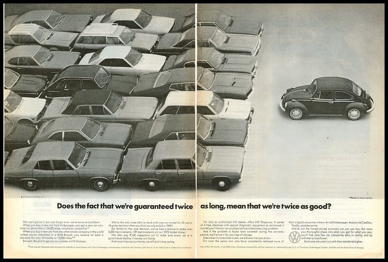 1971 vintage ad for Volkswagen automobiles  