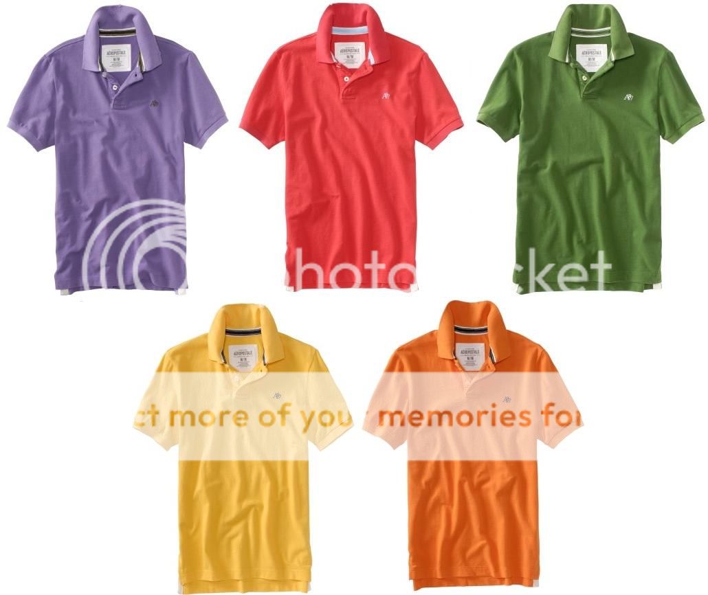 Aeropostale AERO LOGO men Solid pique POLO T shirt XS,S,M,L,XL,2XL,3XL 