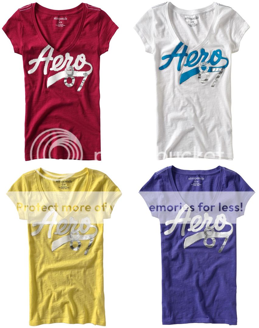 LOT OF 4   Aeropostale LOGO T shirts Tee top S,M,L,XL  